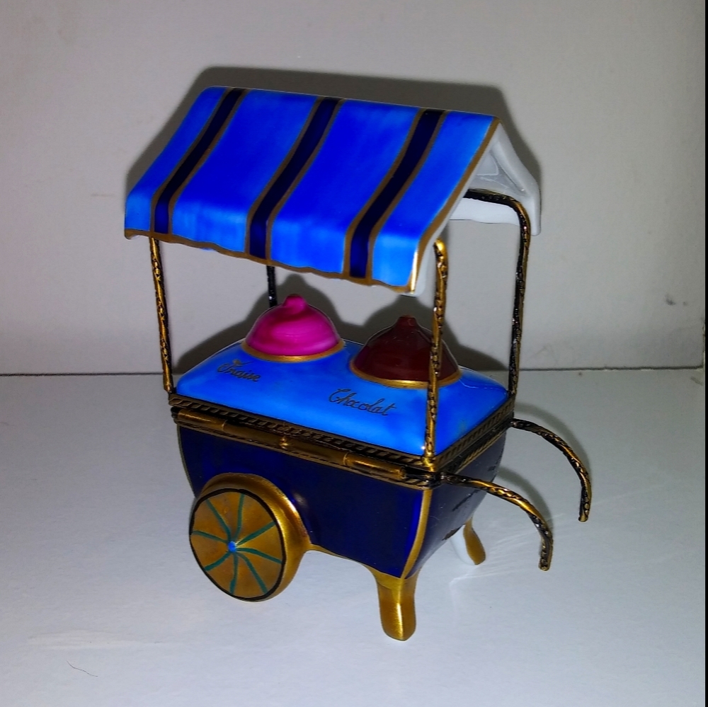 Retired Limoges Ice Cream Cart